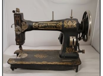 Antique White Rotary Brand Sewing Machine Circa 1904-1914. As Is For Display, Parts Or Restoration