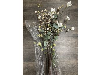 Realistic Imitation Floral Arrangement With Branches, Flowers, Leaves, Etc