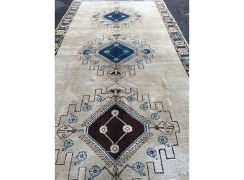 Oushak Hand Knotted Persian Rug Beautiful Rug     12 Feet By 6 Feet 6 Inches