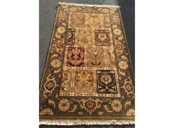 Hand Knotted Rug  5 Feet 3 Inches By 3 Feet  Made In India
