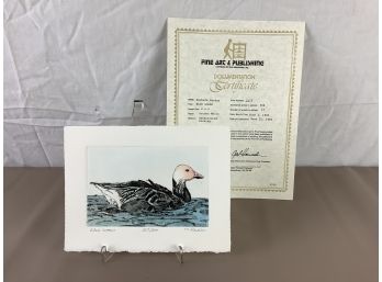 Blue Goose - - Signed Numbered Hand Colored Etching With Certificate Of Authenticity