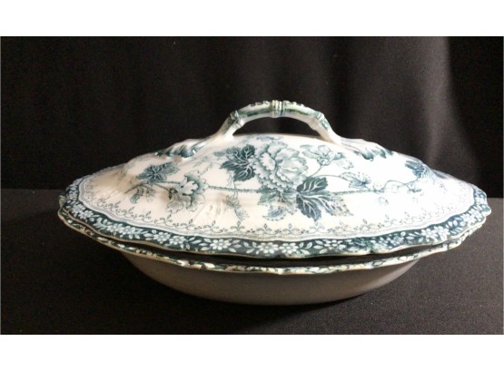 Antique Covered Vegetable Dish Henry Alcock & Company Danube Pattern England Staffordshire