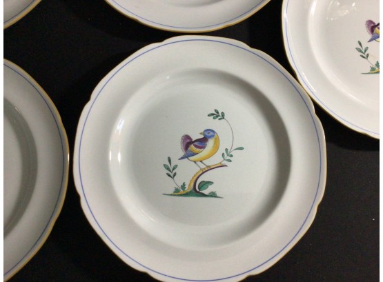 Set Of 6 Lovely Spode Queens Bird Dinner Plates
