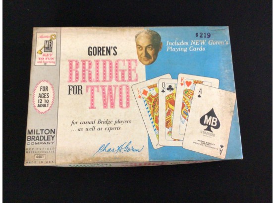 Gorens  Bridge For 2 Game Vintage Milton Bradley 1964