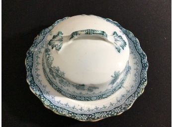 Antique Butter Dish With Dome Henry Alcock & Company Danube Pattern England Staffordshire