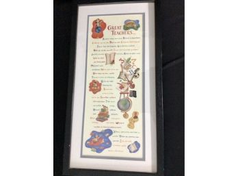 Great Teachers Print Matted & Framed Great Gift