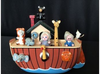 Wooden Noahs Ark Music Box