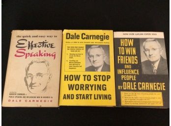 Dale Carnegie Book Lot Win Friends Stop Worrying Effective Speaking
