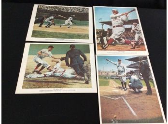 Set Of 4 Great Moments In Baseball Prints By Robert Thom Commissioned By Chevrolet