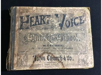 Antique Sunday School Hymnal Music 1881 Book