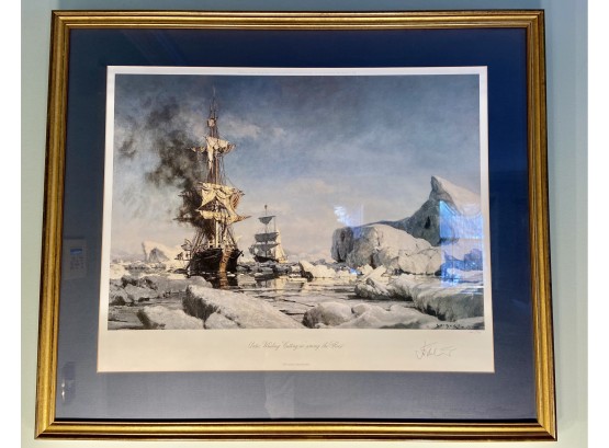 John Stobart (British 1929-) ' Arctic Whaling Cutting In Among The Floes' Signed And Numbered Print