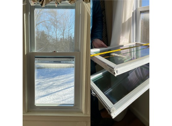 A Set Of 4 Newer Vinyl Double Hung Windows - Easy Tilt Cleaning