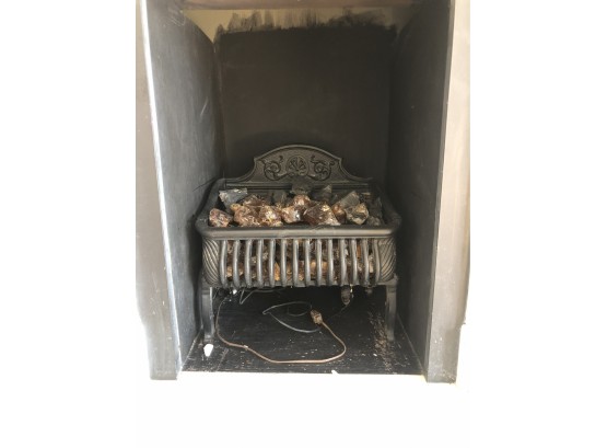 A Metal Coal Grate With Glass 'coals' - Plug In Electric Glowing Coals