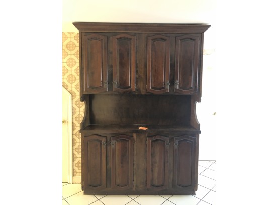 A Stand Alone Kitchen Cabinet Built In Hutch