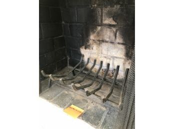 A Metal Fireplace Grate