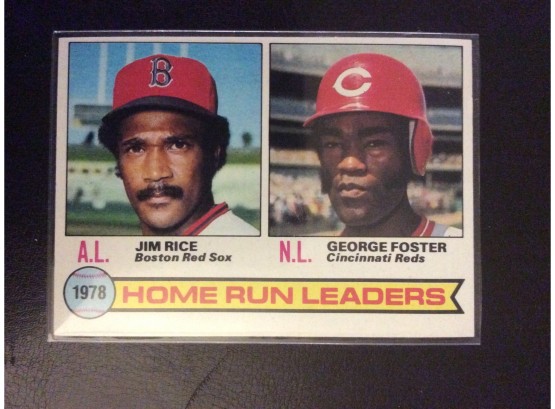 1979 Home Run Leaders Card Jim Rice/george Foster