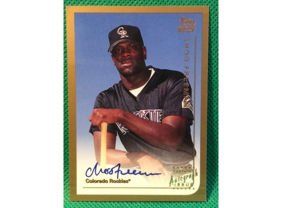 1999 Topps Traded Choo Freeman Autographed Rookie Card