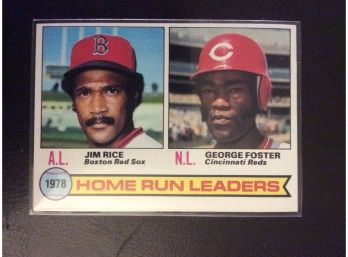 1979 Home Run Leaders Card Jim Rice/george Foster