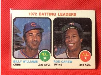 1973 Topps Billy Williams/rod Carew Batting Leaders Card