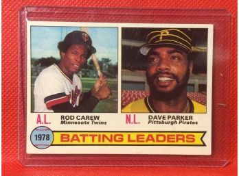 1979 Topps Batting Leaders Card Rod Carew/dave Parker