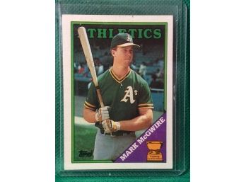 1988 Topps Mark McGwire All Star Rookie Cup Card
