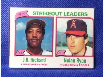 1980 Topps JR Richard/nolan Ryan Strikeout Leaders