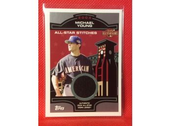 2004 Topps Michael Young All Star Game Jersey Relic Card