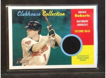 2006 Topps Heritage Clubhouse Collection Brian Roberts Jersey Relic Card