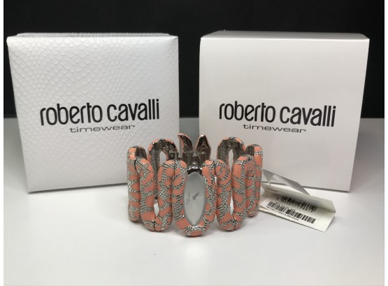 Stunning Brand New $595 ROBERTO CAVALLI Snake Watch - Cleopatra Model - Fabulous Watch - Great Color !