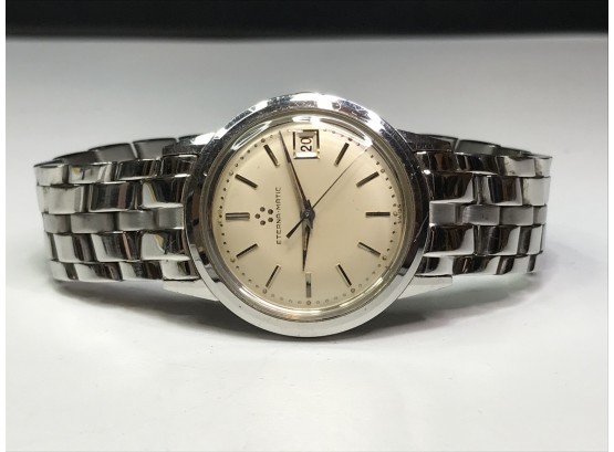 Stunning Vintage ETERNA-MATIC Mens Watch - Automatic - Great Condition - All Stainless Steel - VINTAGE !