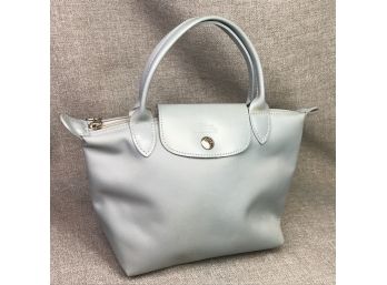 Cute Light Blue LONGCHAMP Leather Purse - Nice Bag - Unusual To Find In Leather - Overall Ok Condition !