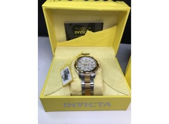 Brand New  $495 Two Tone Mens INVICTA Chronograph Watch - New In Box & Booklets - Fantastic Looking Watch