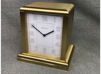 Fabulous Vintage TIFFANY & Co. Art Deco Style Mantel Clock - SOLID BRASS - VERY HEAVY - SWISS Movement NICE !