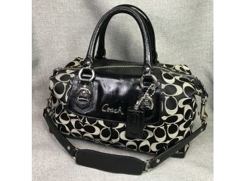Wonderful Like New COACH Handbag / Purse - Great Bag - Classic Coach CC Monogram Fabric - Really Nice Bag