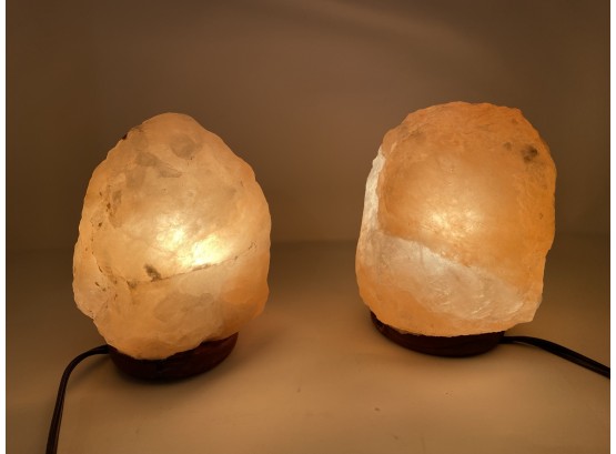 Pair Of Pink Himalayan Salt Lamps