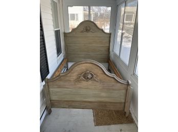 A FULL SIZE VICTORIAN WALNUT BED