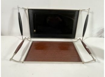 A PAIR OF MIDCENTURY MODERN SERVICE TRAYS