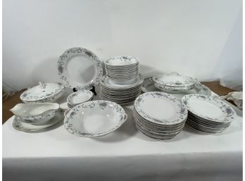 A SERVICE FOR 12 NIPPON CHINA W/ SERVING PIECES