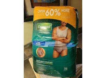 Depend Fit Flex Underwear. NEW.  Size S-M.  32 Count.  1 Brand New Package.