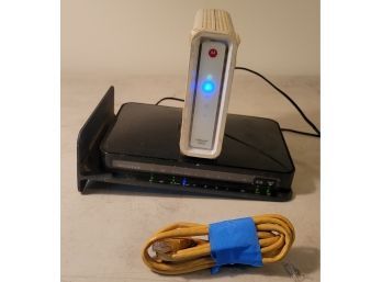 NetGear Net Gear Router And Motorola Cable Modem And CAT5 6' Cable