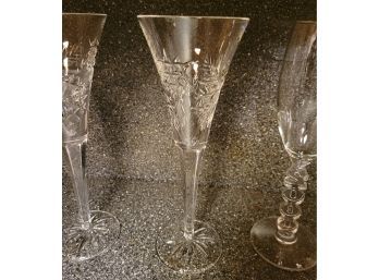 Waterford Millennium Collection Pair Of Champagne Glasses
