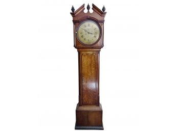 Antique Oak Grandfather Clock With Original Key - W. Simpson - 20x9x76