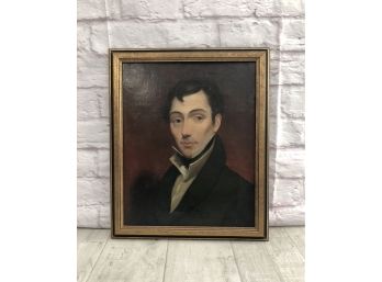 Antique Portrait Of A Gentleman - Oil On Canvas - 20'W X 24'H