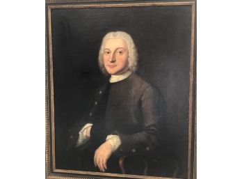 Antique European Portrait Oil On Canvas - 18C