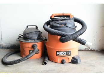 Pair Of Ridgid Vacuums