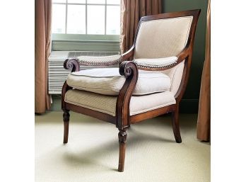 An Upholstered Bahamian Chair By Trouvailles Furniture