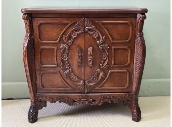 A Petite Carved Wood Italianate Commode
