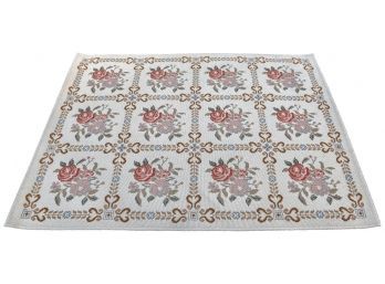 Hand Knotted Floral Wool Area Rug (1 Of 2)