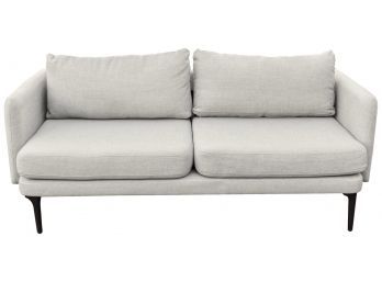 West Elm Auburn Twill Platinum Two Cushion Sofa