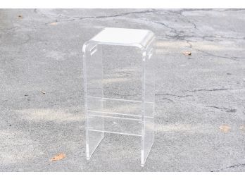 Lucite Floating Edge Handled Stand
